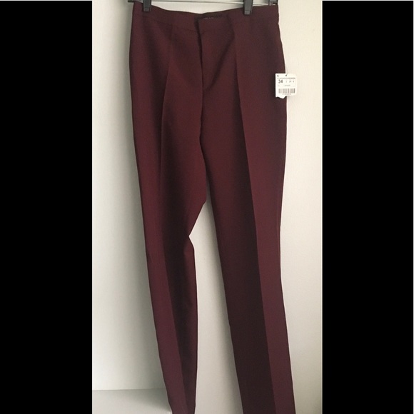 Zara burgundy trousers, size 2 - Picture 2 of 7